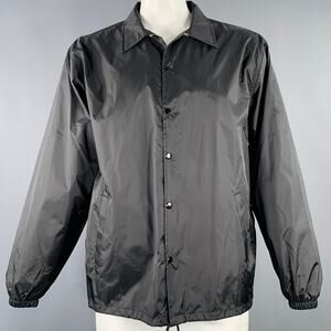 COMME des GARCONS 2022 Size XL Black Logo Windbreaker Jacket